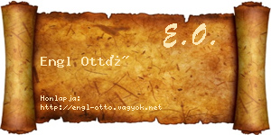 Engl Ottó névjegykártya